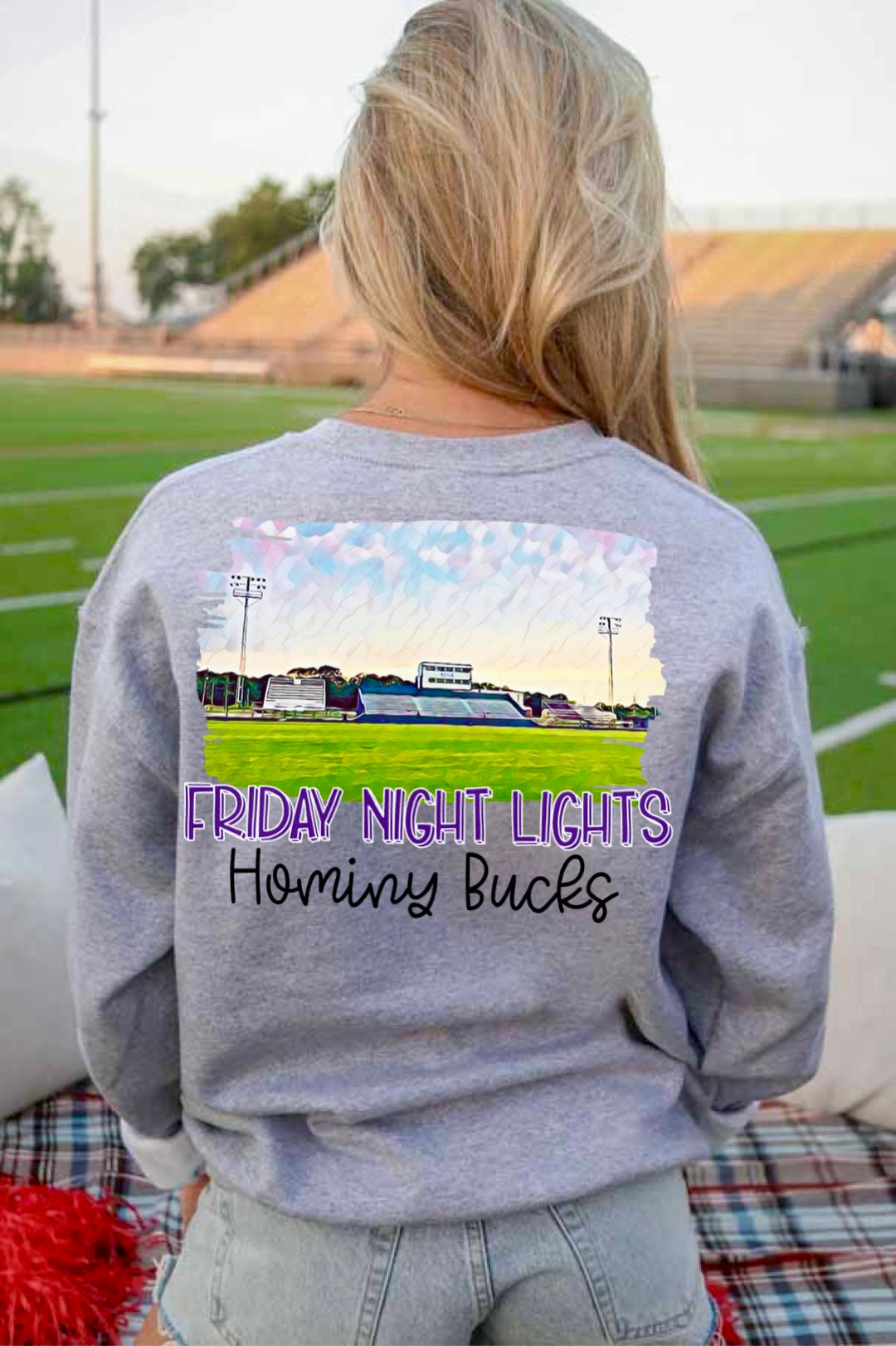 Hominy Bucks Watercolor Stadium
