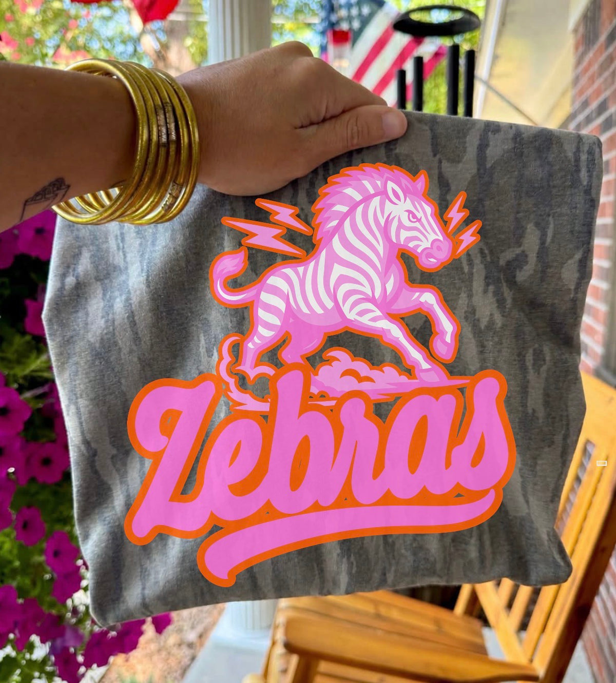 Pink and Orange Zebra