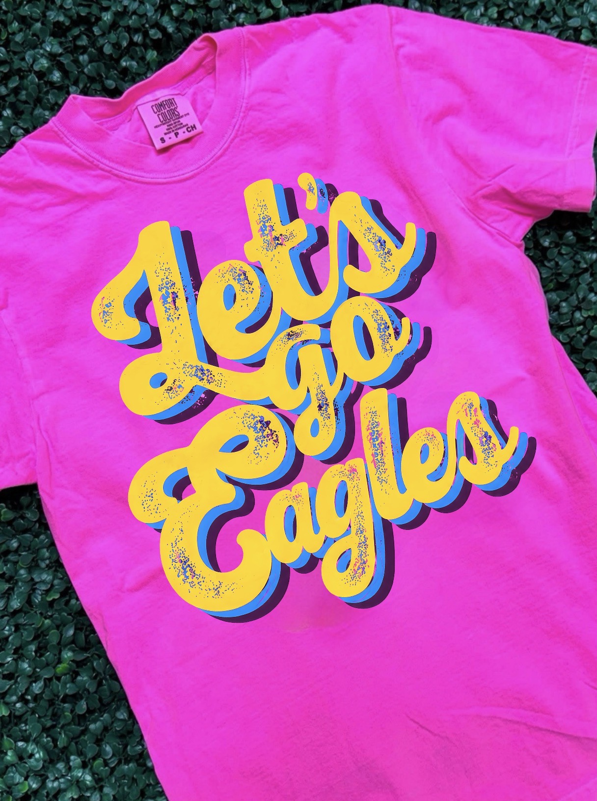 Neon Pink Let’s Go Eagles