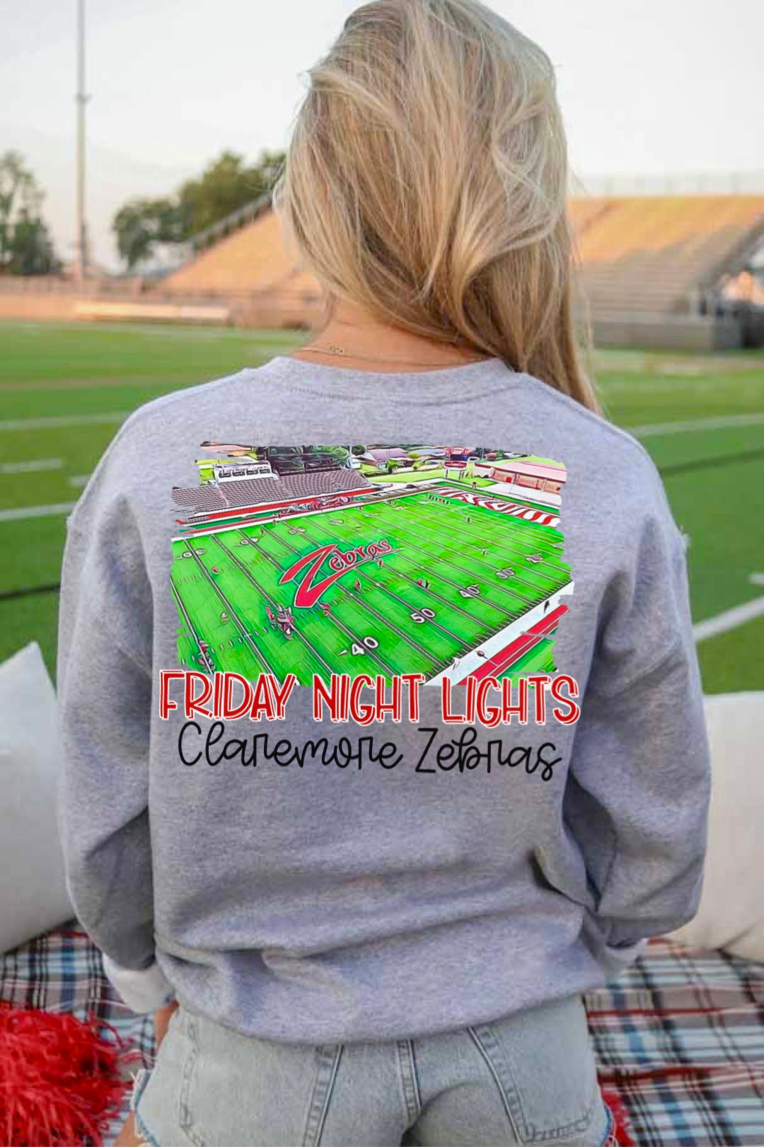 Claremore Zebras Watercolor Stadium