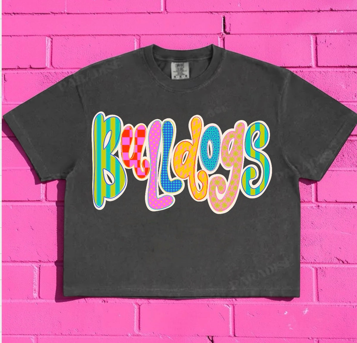 Bulldogs Neon Bubble Letter (3 shirt styles)
