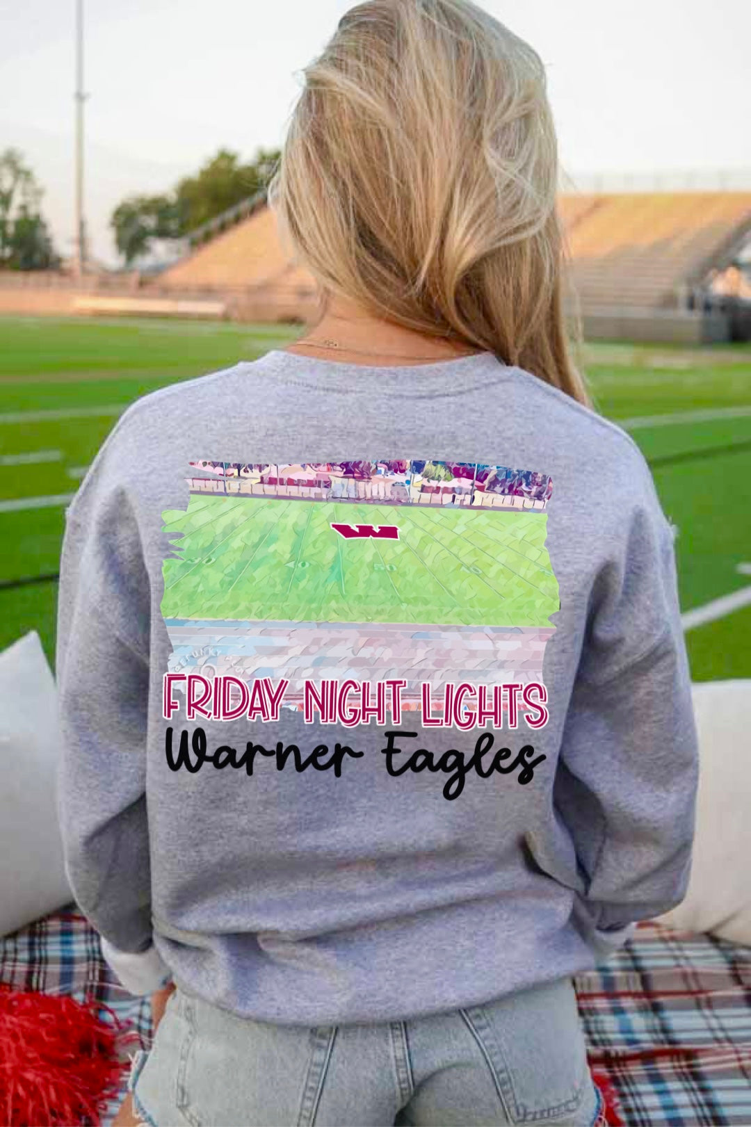 Warner Eagles Watercolor Stadium