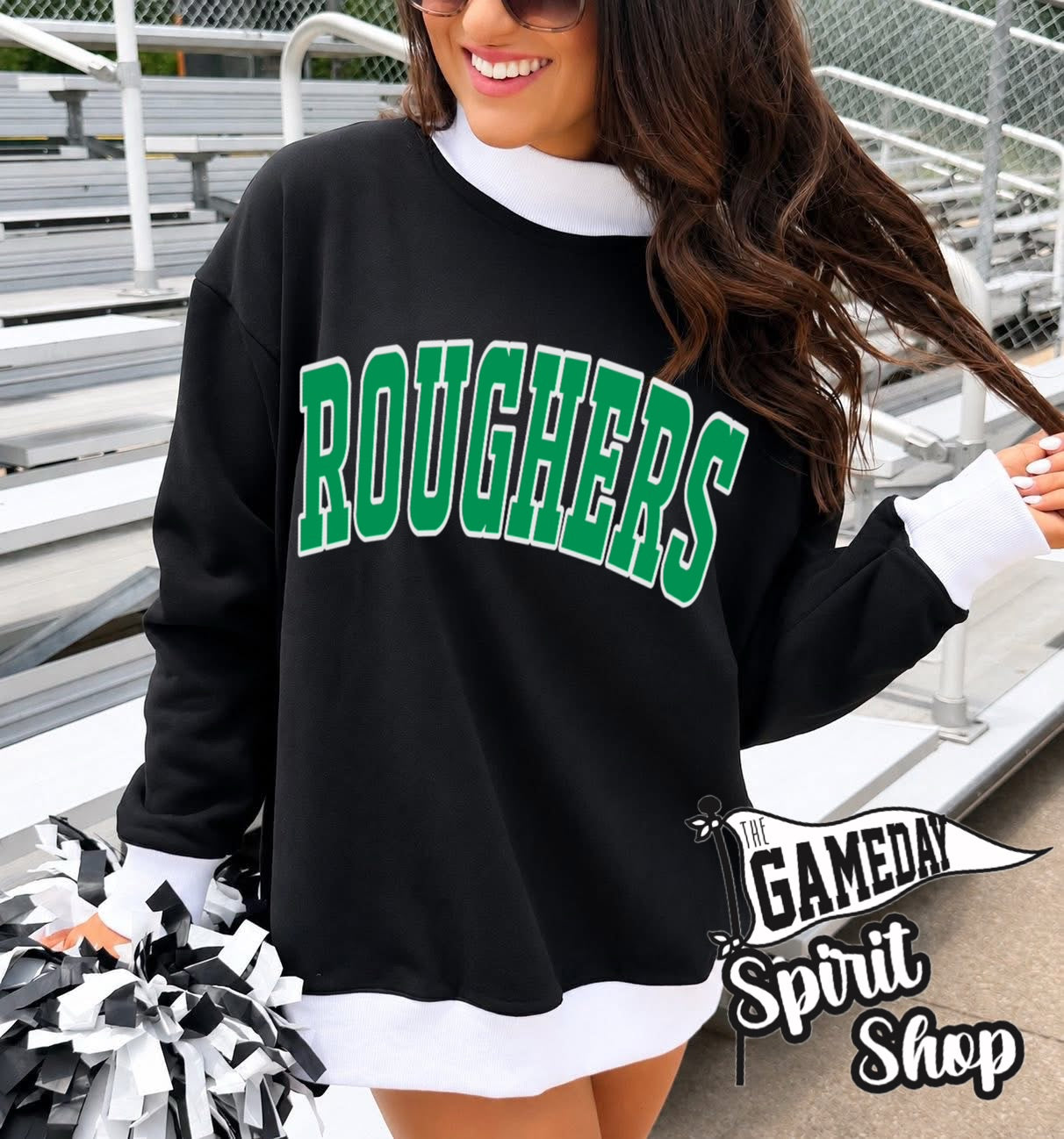 Gameday Black Mockneck Sweatshirt