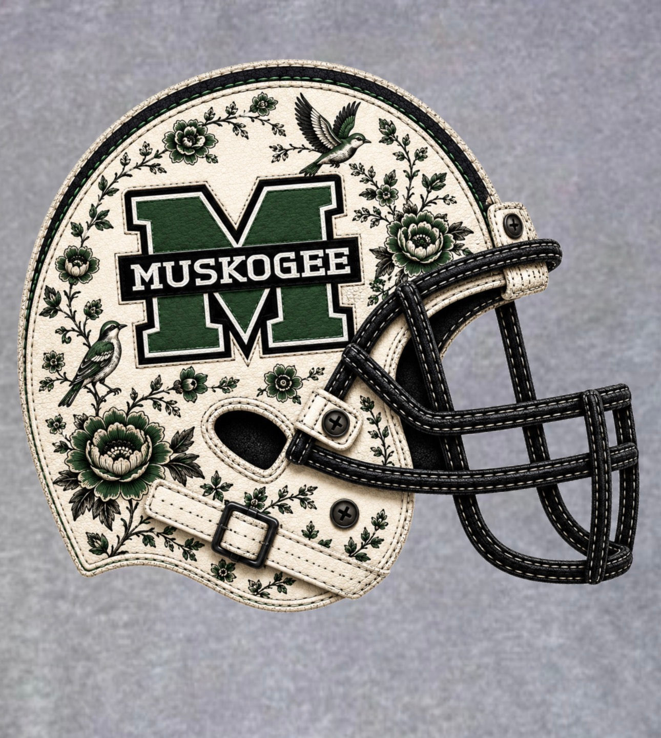 Roughers Floral Leather Helmet