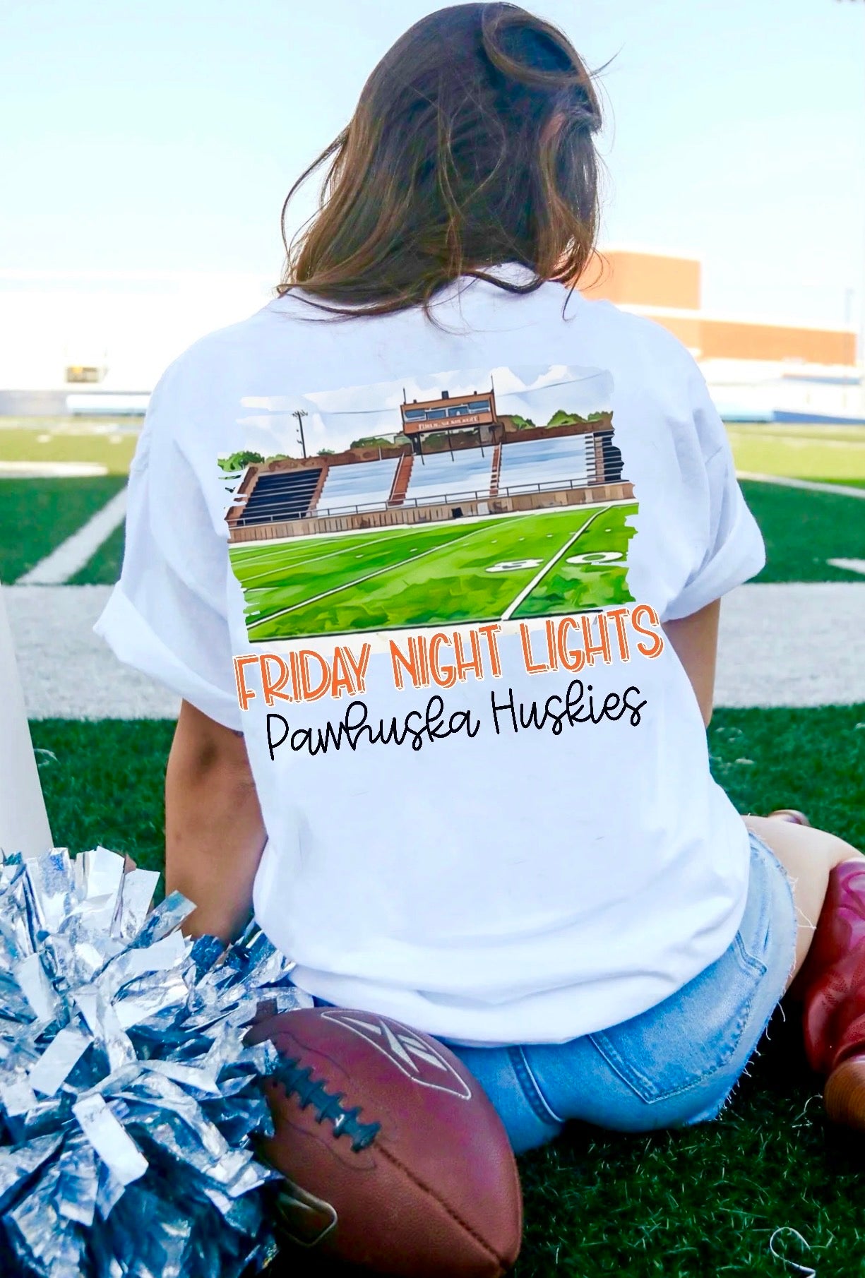 Pawhuska Huskies Watercolor Stadium