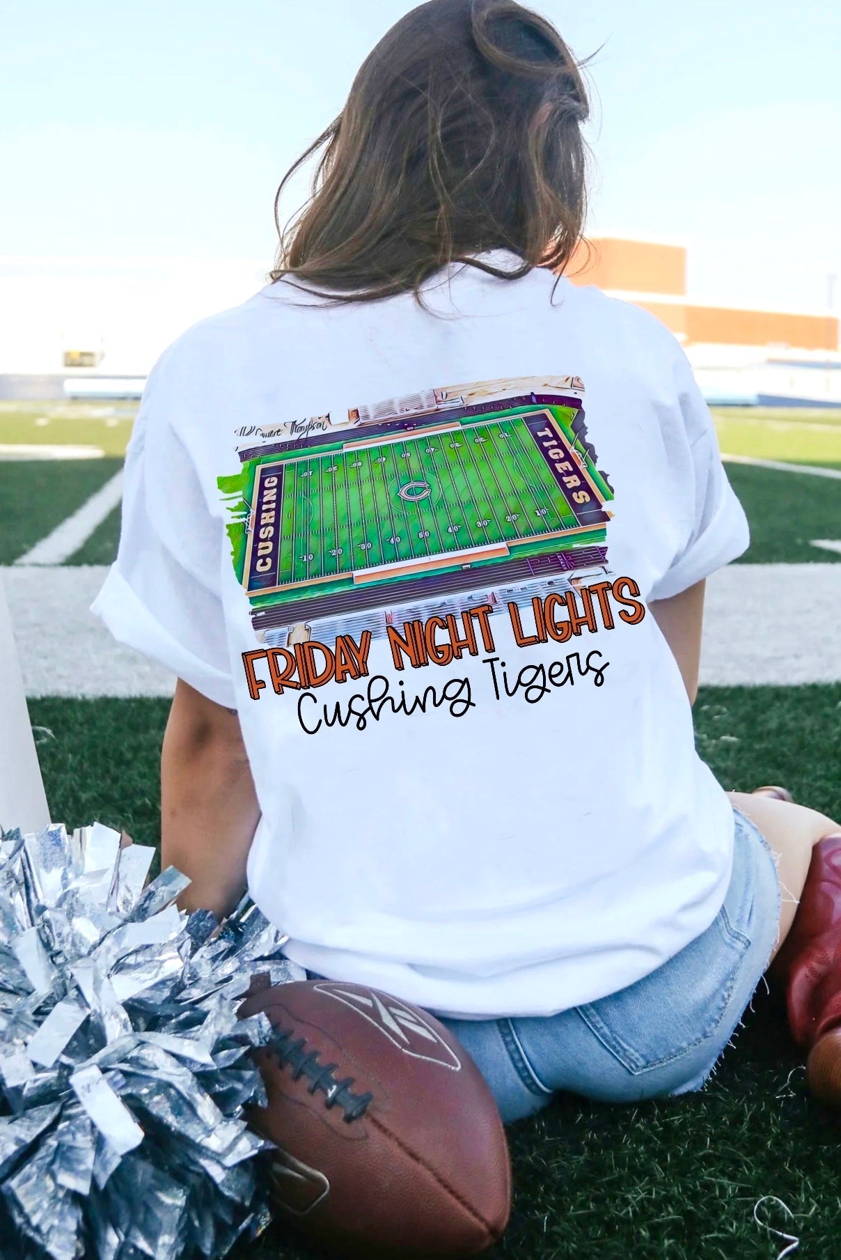 Cushing Tigers Watercolor Stadium