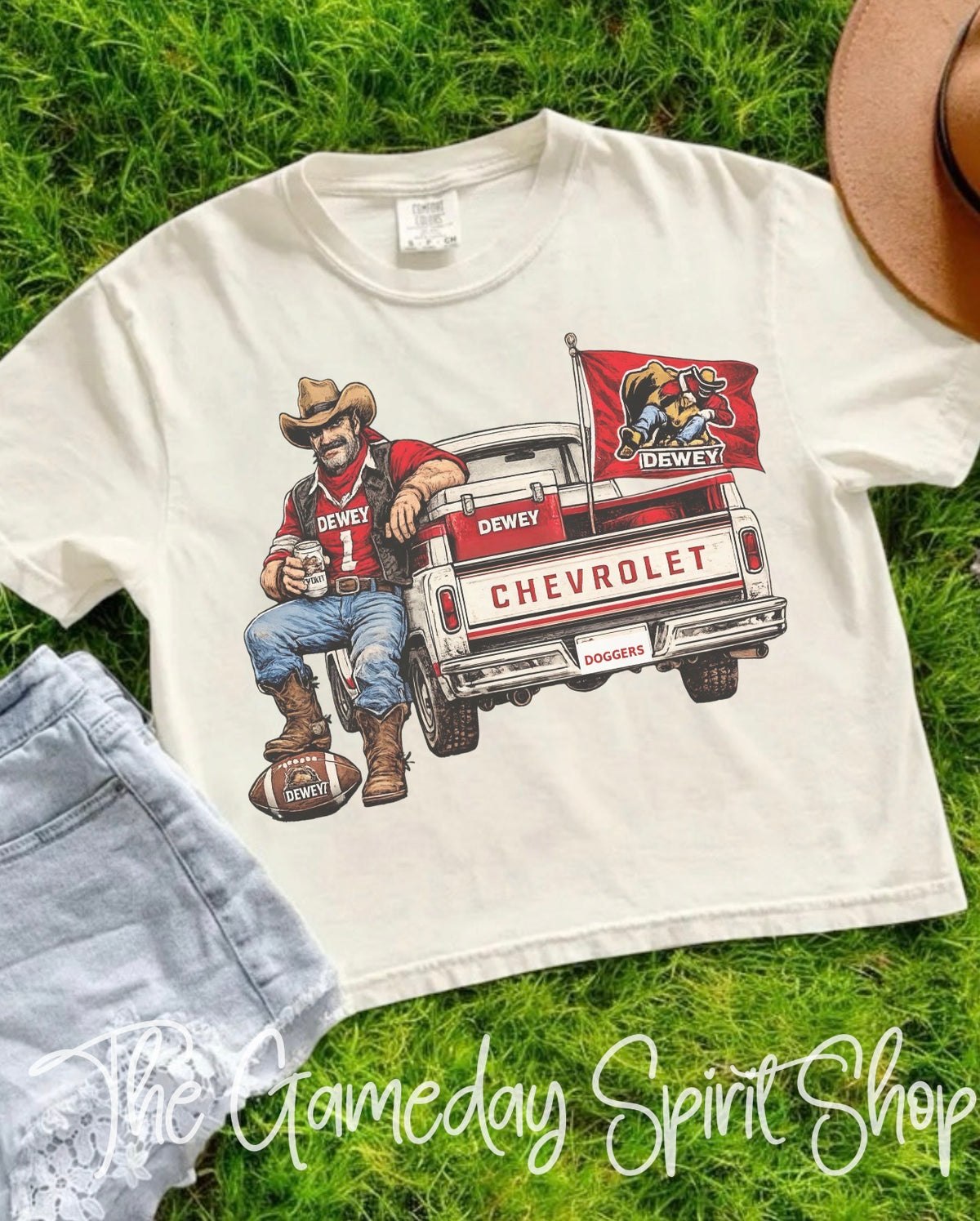 Dewey Tailgate Club Boxy Crop (2 Colors)