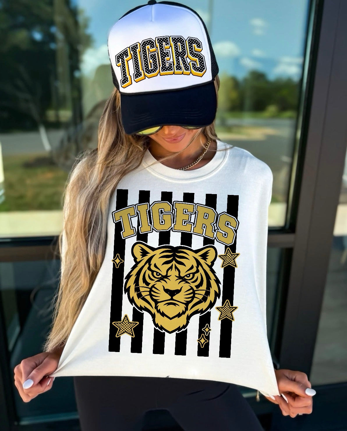 Gold Tiger Stripe Mascot