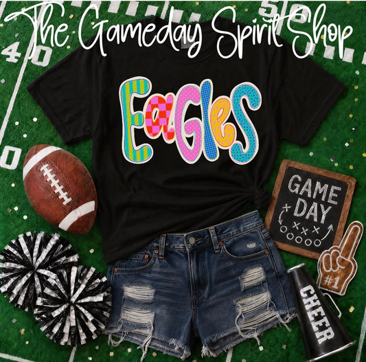 Eagles Neon Bubble Letter (3 shirt styles)