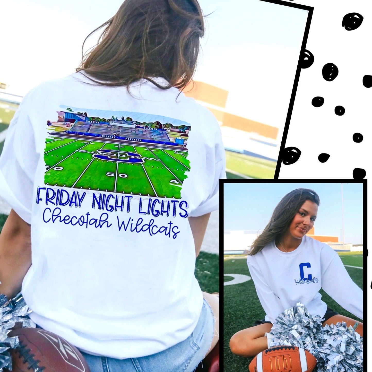 Checotah Wildcats Watercolor Stadium
