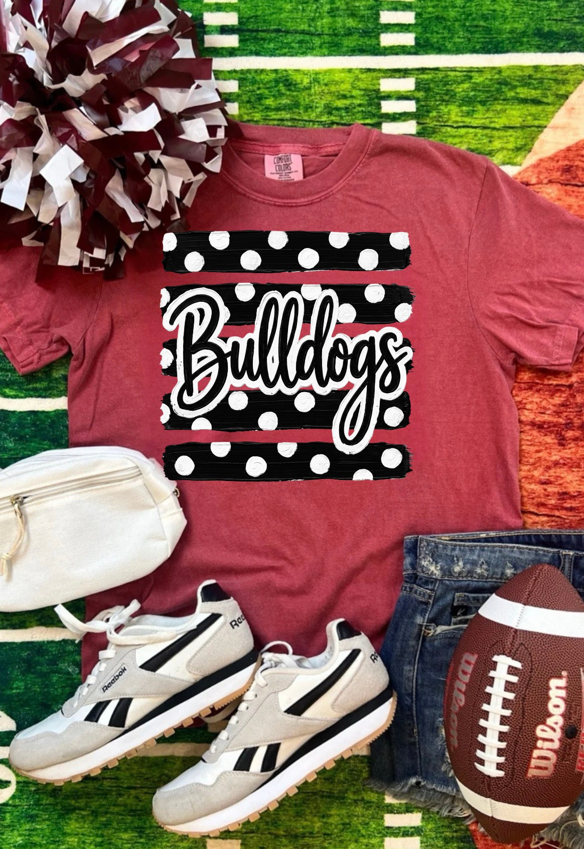 Bulldogs Polkadot Stripe