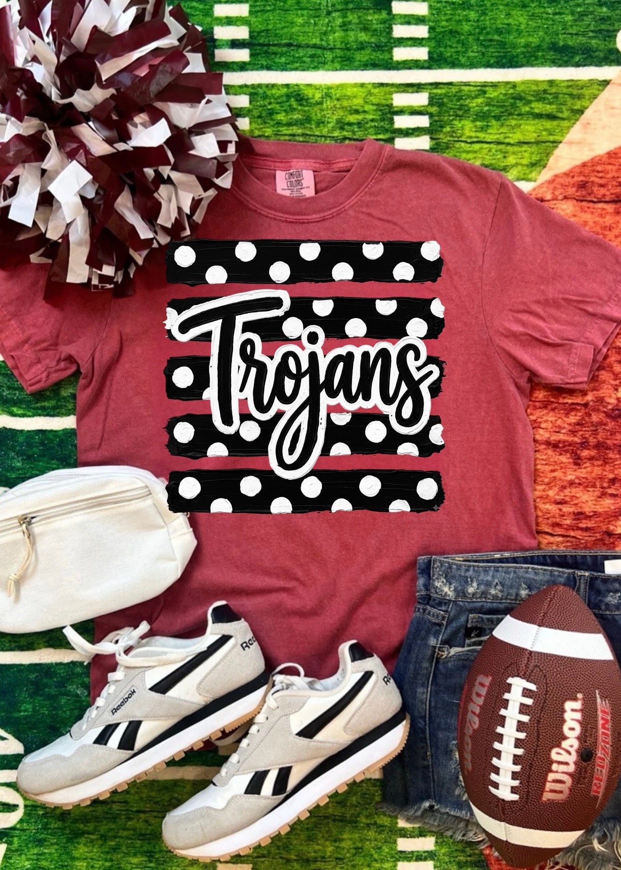 Trojans Polkadot Stripe