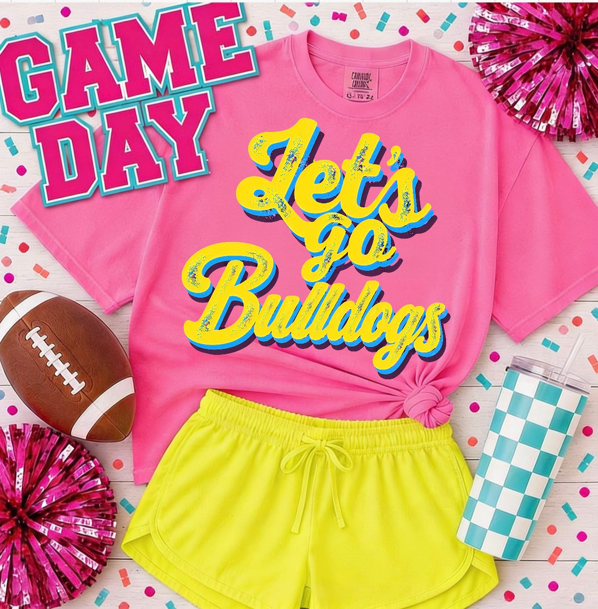 YOUTH Neon Pink Bulldogs