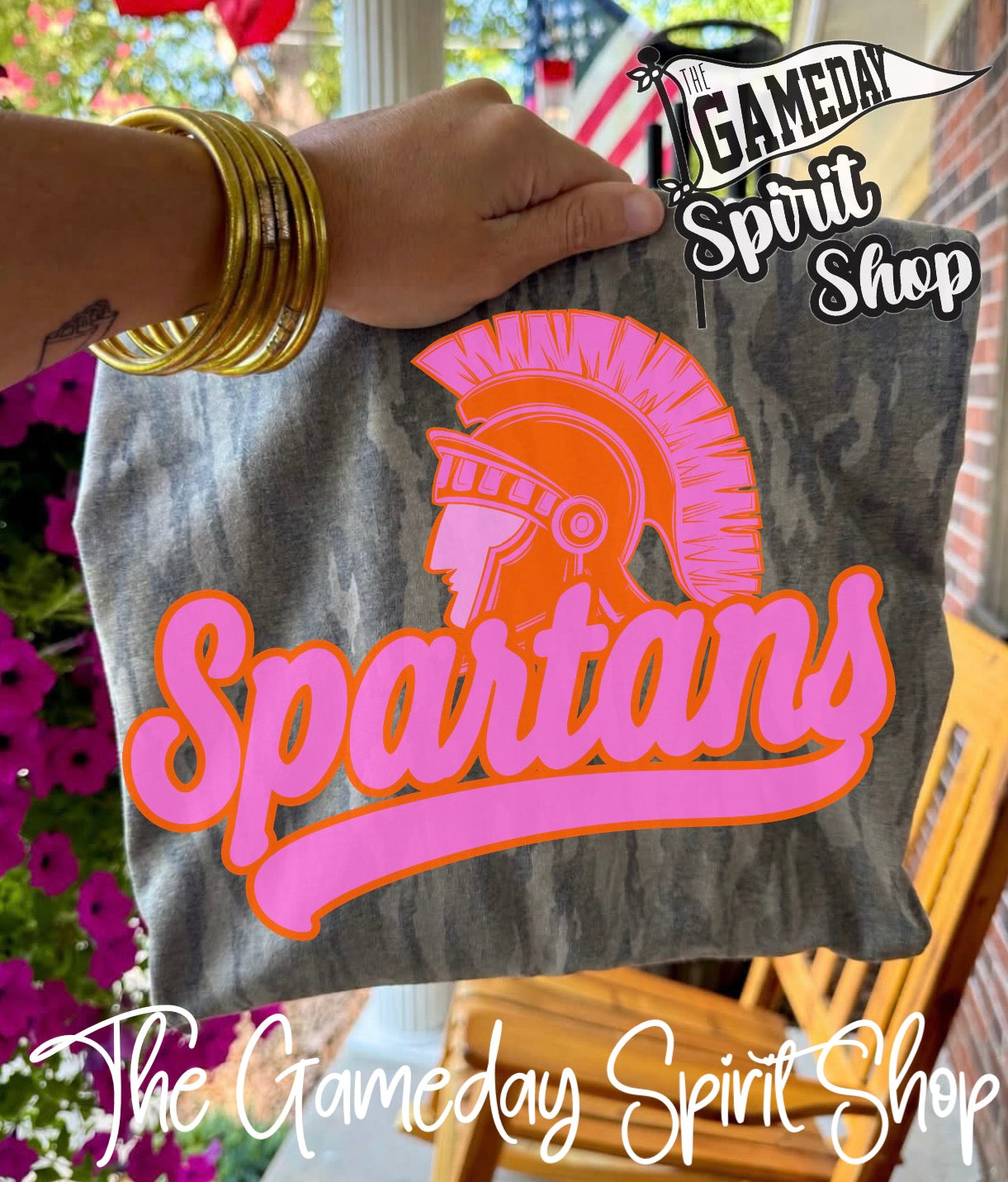 Pink and Orange Spartans