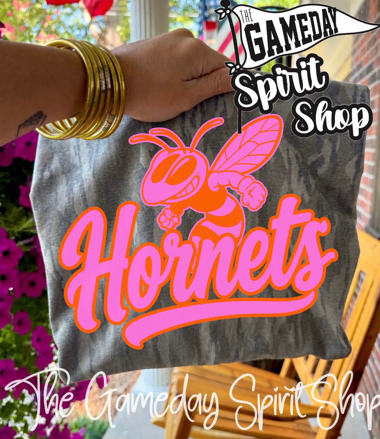 Pink and Orange Hornets