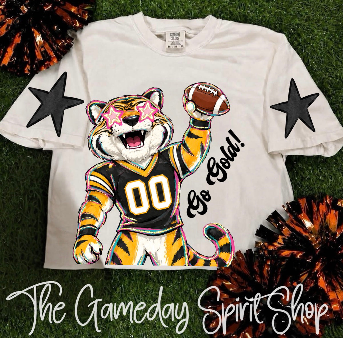 Gold Tiger Preppy Mascot (3 shirt styles)