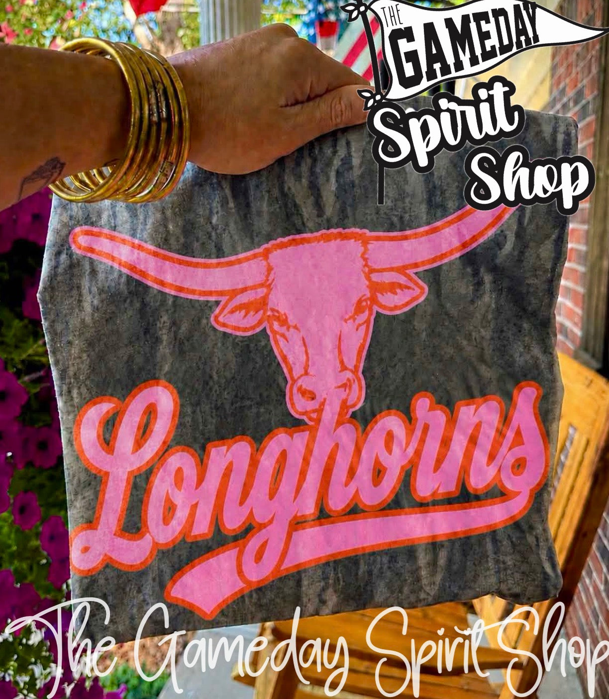 Pink and Orange Longhorns