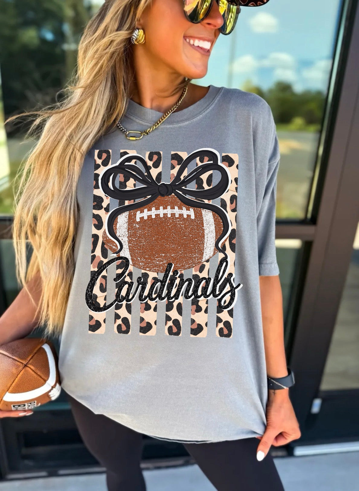 Leopard Bow Cardinals