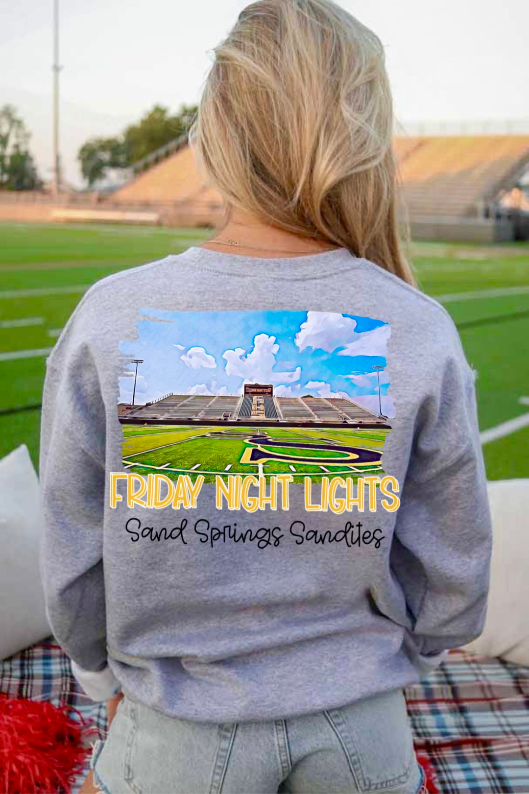Sand Springs Watercolor Stadium GRAY The Gameday Spirit Shop