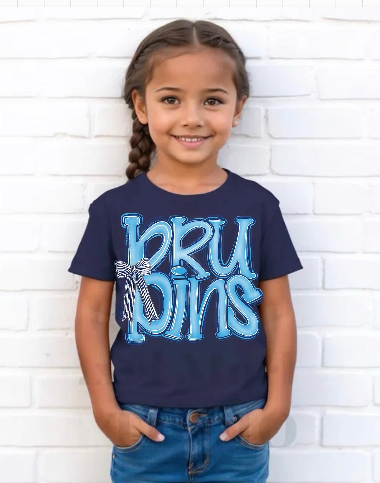 YOUTH Bruins Watercolor Bow