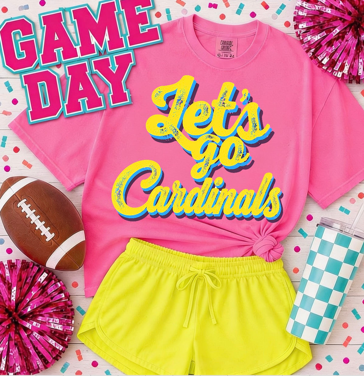 YOUTH Neon Pink Cardinals