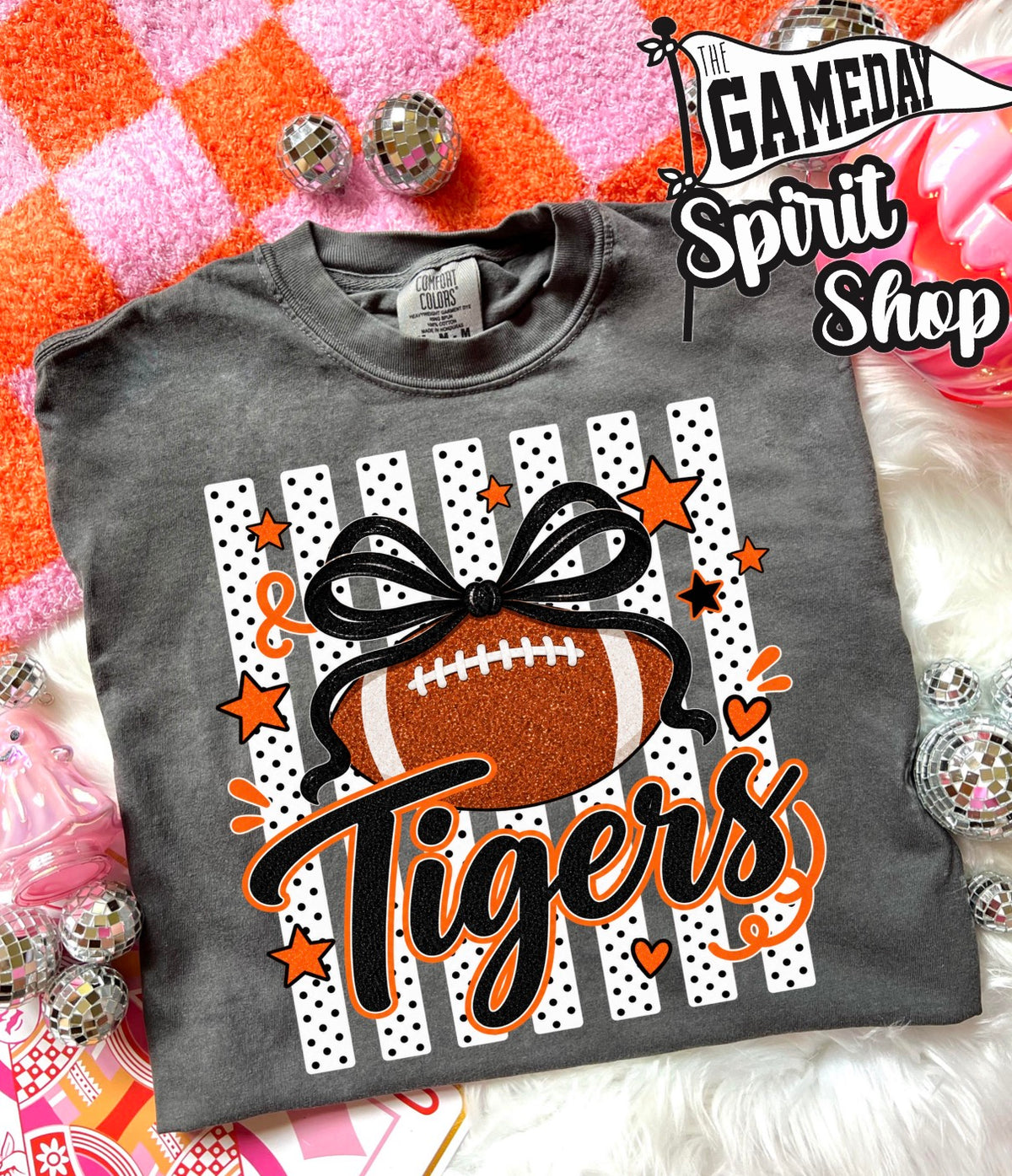 Orange Tiger Football Stripe