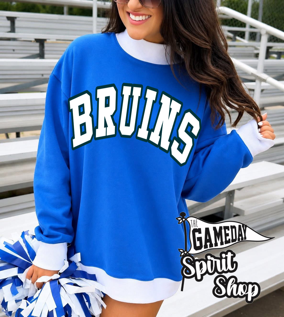 Gameday Blue Mockneck Sweatshirt