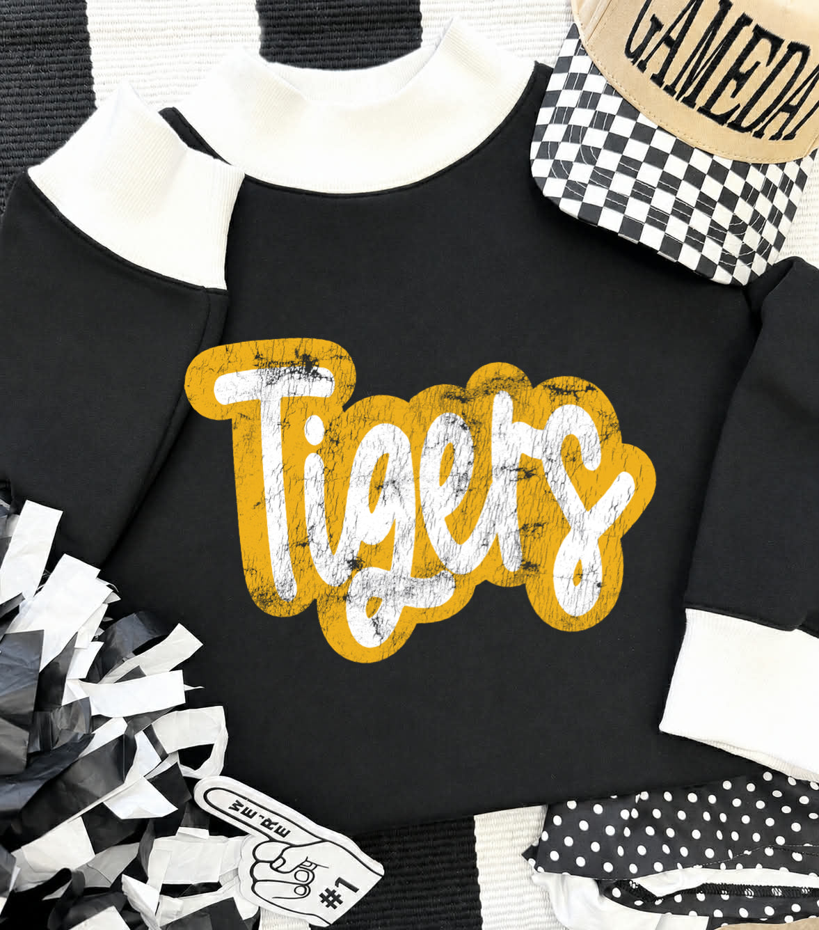 Gameday Black Mockneck Sweatshirt