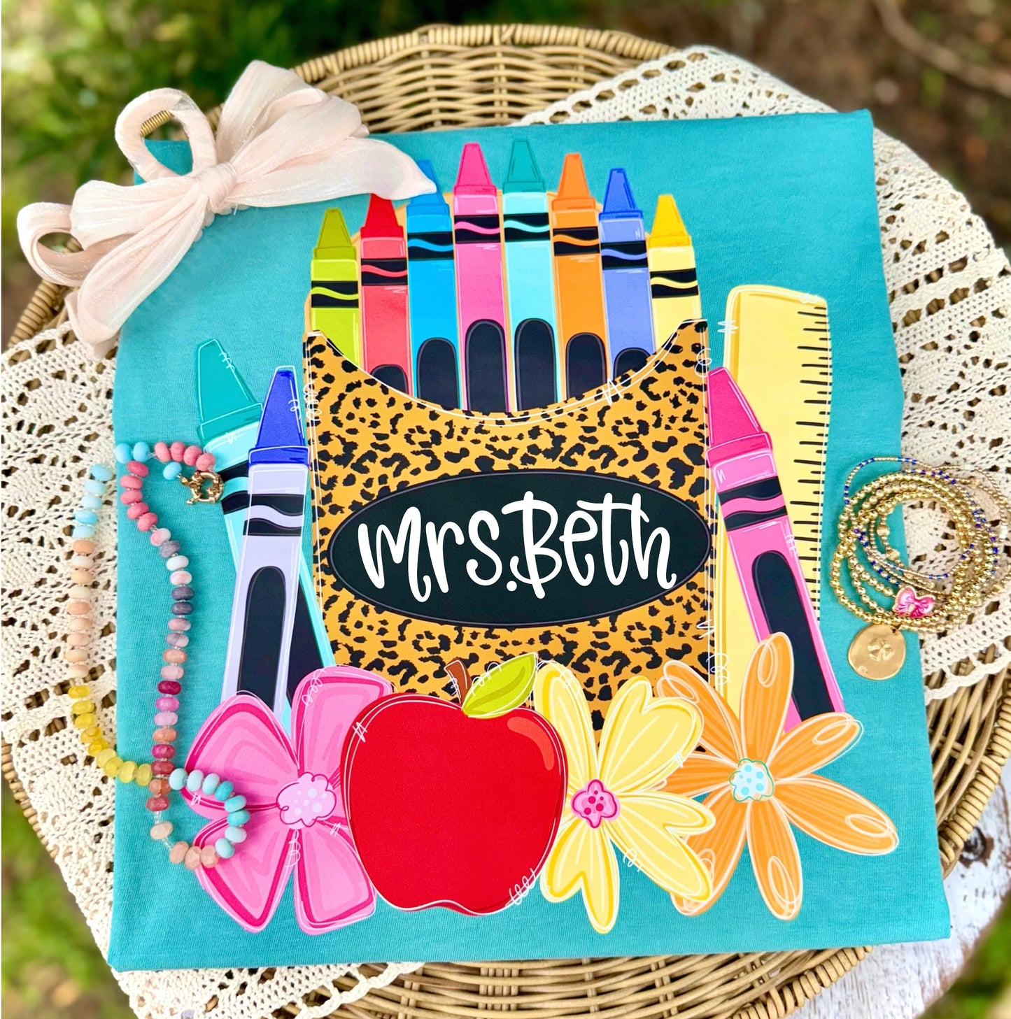 Leopard Crayon Custom Name(Youth too!)