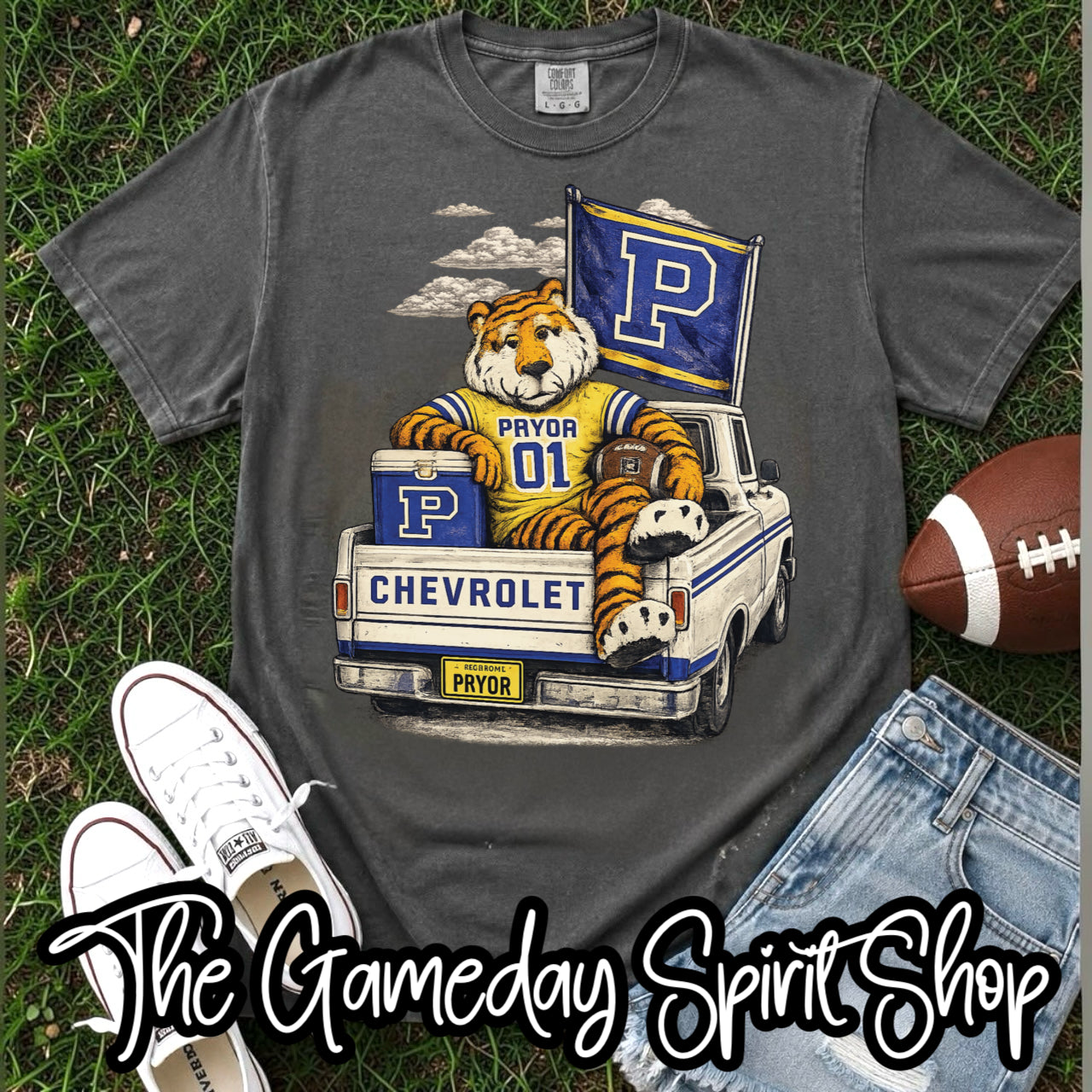 Tailgate Club CUSTOM Mascot Tee Front Logo (2 Colors)