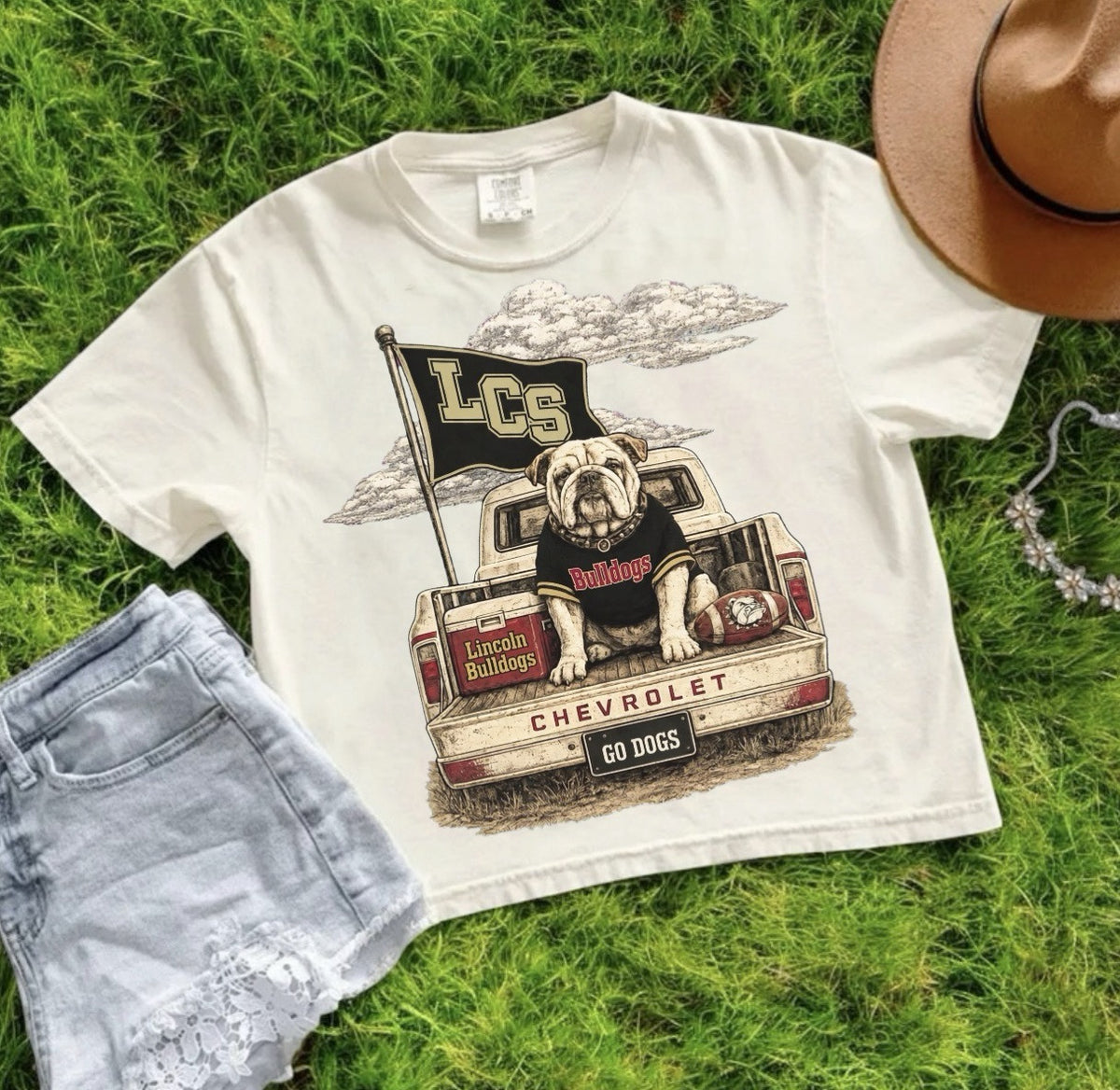 Lincoln Tailgate Club Boxy Crop (2 Colors)