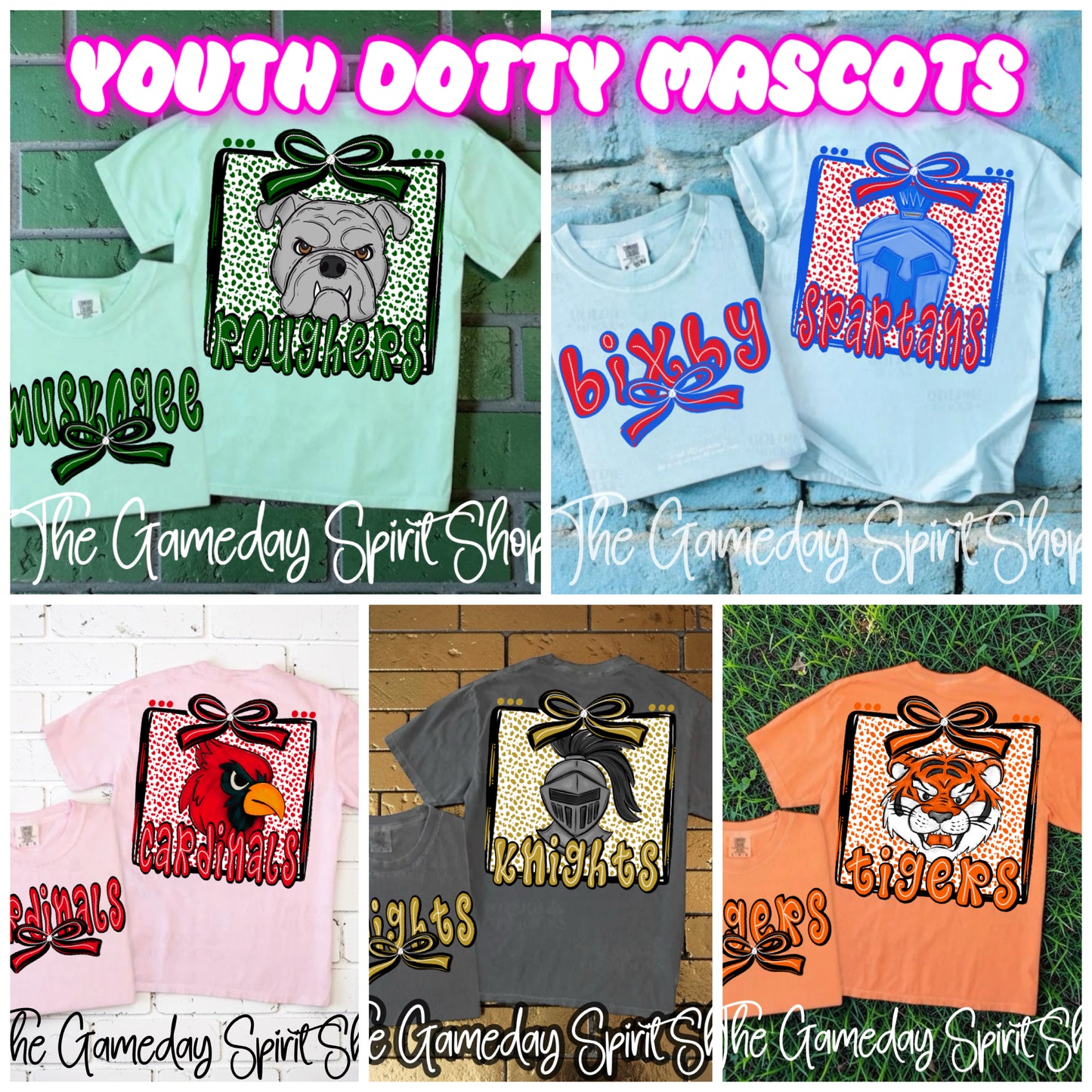 YOUTH Dotty Mascots (all teams)